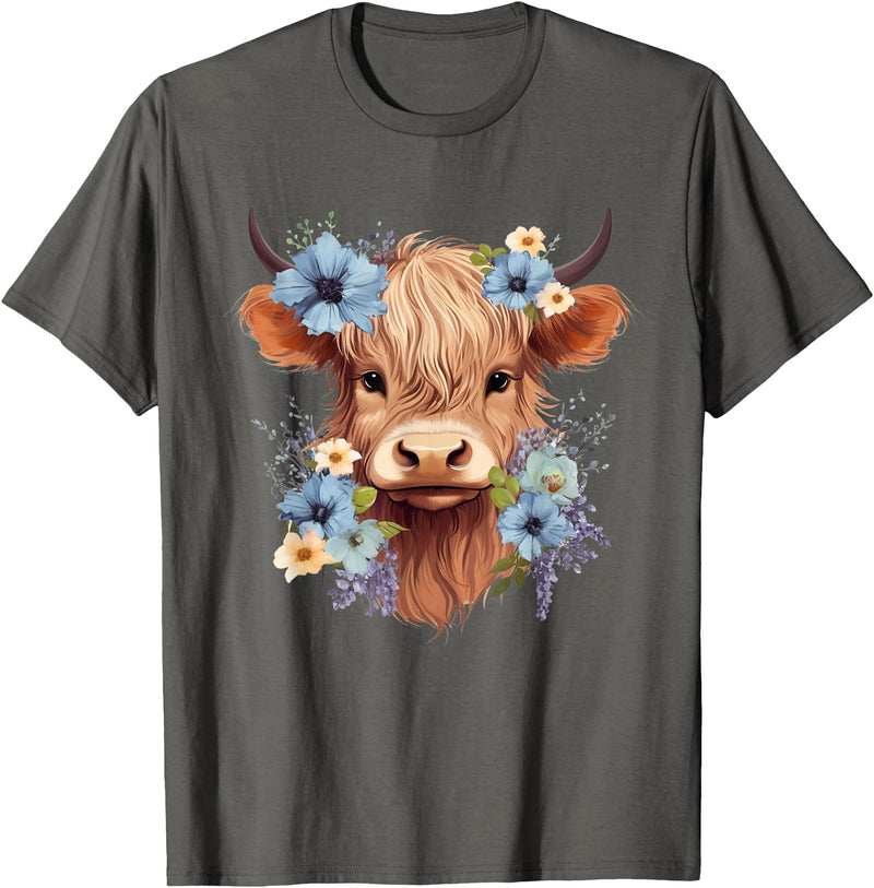 Western Shirts for Girls Men, Highland Cow Gifts Cow, Scottish Highland Cow, Western Wear, Highland Cow T-Shirt, Small,