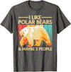 Polar Bear Gift Polar Bear Accessories & Stuff Cute Polar Bear Design For Men Women Kids Polar Bear Lover T-Shirt - Asphalt Grey
