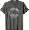 Vintage Pig Shirts - Distressed Pig Animal Print T-Shirt - Unisex-Adults & Kids - Black - Small - Short Sleeve - Classic Fit - Asphalt Grey