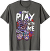 Halloween Gifts & Halloween Shirts by NLTS Scary Killer Teddy Bear Pastel Goth Style Creepy Kawaii T-Shirt - Asphalt Grey