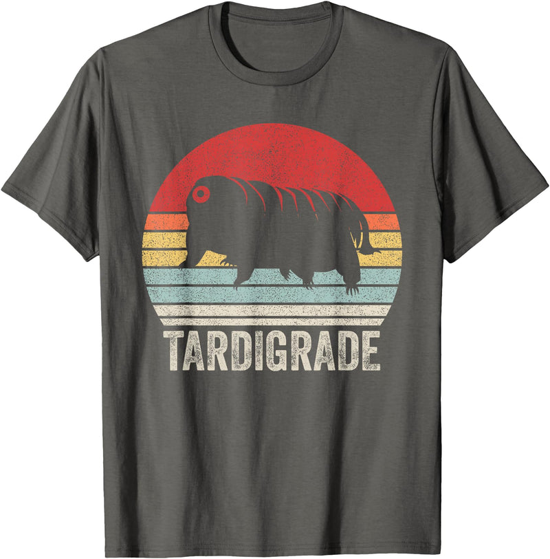 Catch Some Rays Vintage Retro Tardigrade Microbiology Water Bear T-Shirt - Asphalt Grey