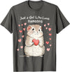 Cute Hamster Lovers Gift This Girl Loves Her Hamster T-Shirt - Asphalt Grey
