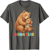 Autism Awareness Month For Autism Warrior Mother Mama Bear Proud Autism Mom Autism Awareness for Mom T-Shirt - Asphalt Grey