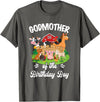 Vintage Retro Birthday Godmother Of The Birthday Boy Party Cow Farm 1St Birthday T-Shirt - Asphalt Grey