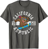 California Gift Kids Boys Girls Men Women Mom Dad California Republic Bear Snowboarder Snowboarding Snowboard T-Shirt - Asphalt Grey