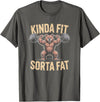 Bear Kinda Fit Sorta Fat Funny Gym Humor Bear Kinda Fit Sorta Fat Funny Gym Weightlifting Workout T-Shirt - Asphalt Grey