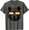 Equal Rights Gay Bear Sânpebe Designs Gay Bear with Sunglasses T-Shirt - Asphalt Grey
