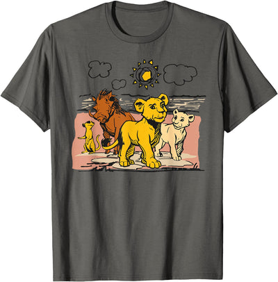 The Lion King Live Action Sketched Group Portrait T-Shirt