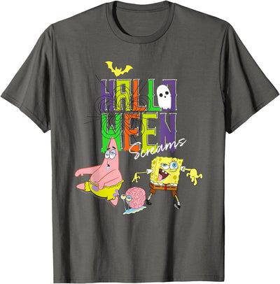SpongeBob Schwammkopf SpongeBob SquarePants Halloween Screams With Patrick & Gary T-Shirt