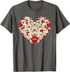 Cute Polar Bear Lovers Valentine Costume Women Men Funny Polar Bear Heart Valentine Polar Bear Womens Mens Kids T-Shirt - Asphalt Grey