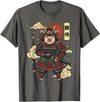 Samurai Pig Anime Japan Pig Samurai Japanese Warrior T-Shirt - Asphalt Grey