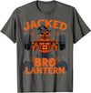 Halloween Muscle BodybuildIng Jack O'Lantern Jacked Bro Lantern Halloween Pumpkin Weightlifting Gym Men T-Shirt - Asphalt