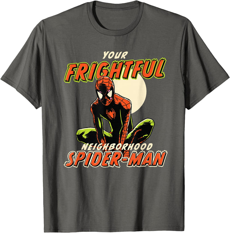 Marvel Halloween Your Frightful Neighborhood Spider-Man T-Shirt - Asphalt Grey