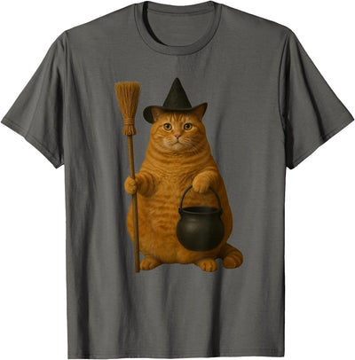 Hallowen Kitty Cats Co Orange Tabby Cat, Chunky Fat Halloween Kitty Cat T-Shirt