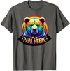 BearPride Creations LGBTQ Papa Bear Rainbow Gay Pride Equal Rights Fathers Day T-Shirt - Asphalt Grey