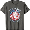 250th Anniversary Vintage Funny Cute Tees 250 Years 250th Anniversary July 4th Lion T-Shirt - Asphalt Grey
