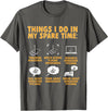 Horseshoes Gift & Throwing Horseshoes Apparel Horseshoes Things I Do In My Spare Time Horseshoe Pitching T-Shirt - Asphalt Grey