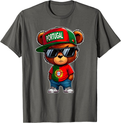 Proud Teddy Bear Portugal Flag Portuguese Gifts Souvenir T-Shirt
