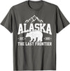 We Love Alaska - T-Shirts & Souvenirs Alaska The Last Frontier EST 1959 Grizzly Bear Mountains T-Shirt - Asphalt Grey