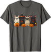 Ghost Bulldog Halloween French Mummy Dog Lover French Bulldog Ghost Witch Pumpkins Halloween Dog Costume T-Shirt - Asphalt
