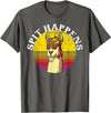 Funny Groovy Llama Alpaca Spit Happens Tees & Co. Funny Groovy Llama Alpaca Spit Happens Tee T-Shirt - Asphalt Grey