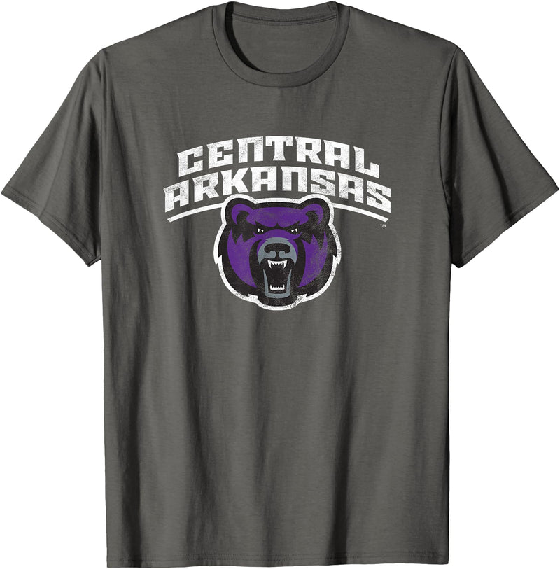 Campus Lab University of Central Arkansas Bears Distressed Primary T-Shirt - Asphalt Grey