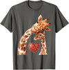New Mom Giraffe Tees for Women Baby and Giraffe Mom Shirt New Mom Heart Cute Giraffe T-Shirt - Asphalt Grey