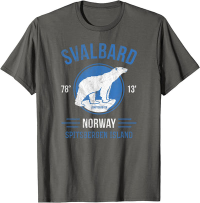 Svalbard T-Shirt Co. Svalbard Polar Bear Aurora | Longyearbyen Spitsbergen Norway T-Shirt