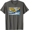 Llama Girls Alpaca Mom Gifts T Shirts & Hoodies Funny Kids Womens Retro Vintage Surfing a Wave Llama Lover T-Shirt - Asphalt Grey
