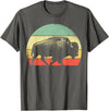Bison Lover Gifts Wildlife I Bison Natural Reserve Vintage Buffalo Graphic Crew Neck Short Sleeve Regular Fit T-Shirt -