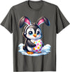 Easter Penguin Lover Egg Eggs Bunny Rabbit Bunnies Funny T-Shirt in Asphalt Grey