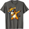 Cool Giraffe Dabbing T-Shirt - Asphalt Grey