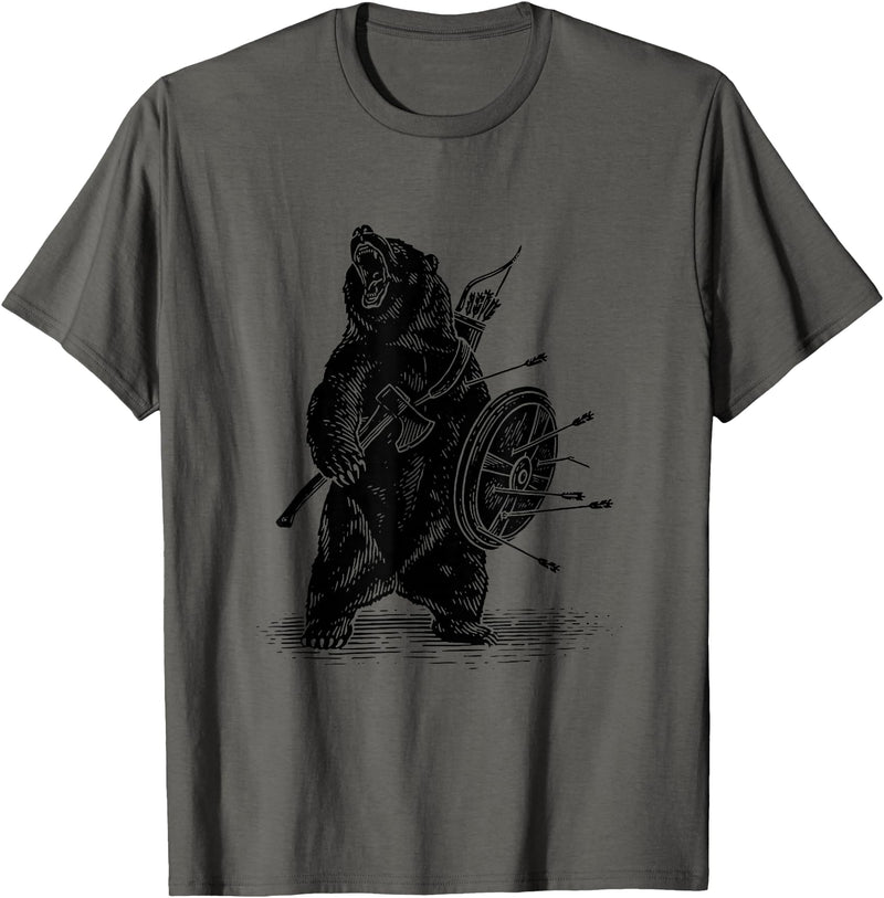 Amazing T shirt Viking Bear T-Shirt Polar Bear T-Shirt T-Shirt - Asphalt Grey