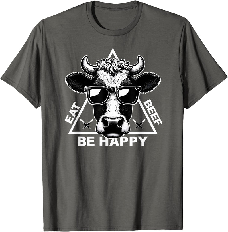 InkfulMerch Meat Lover Carnivore Diet Cow Steak Eat Beef Carnivore T-Shirt - Asphalt Grey