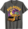 Bulldozer Halloween Costume Toddler Spooky Ghost Boo-Dozer Halloween Kids Bulldozer T-Shirt - Asphalt Grey