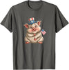 USA Pig Outfit Awesome US Pig T-Shirt - Asphalt Grey