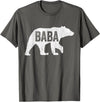 Matching Family Bear by Foxio Baba Bear Matching Family Camping Vintage Bear Funny Baba T-Shirt - Asphalt Grey