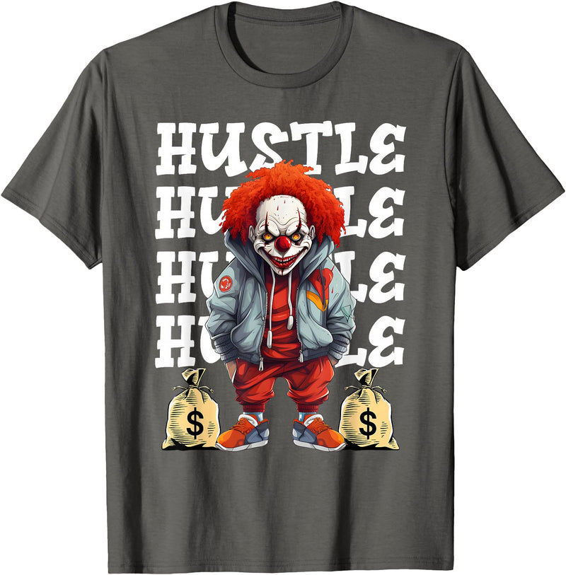 Hip Hop Clown Money Calling Horror Streetwear Tee Hip Hop Scary Clown Hustle Money Urban Streetwear Halloween T-Shirt -