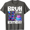 Llama Lover Gift Co. Bruh Its My Birthday Llama Pinata T-Shirt - Asphalt Grey