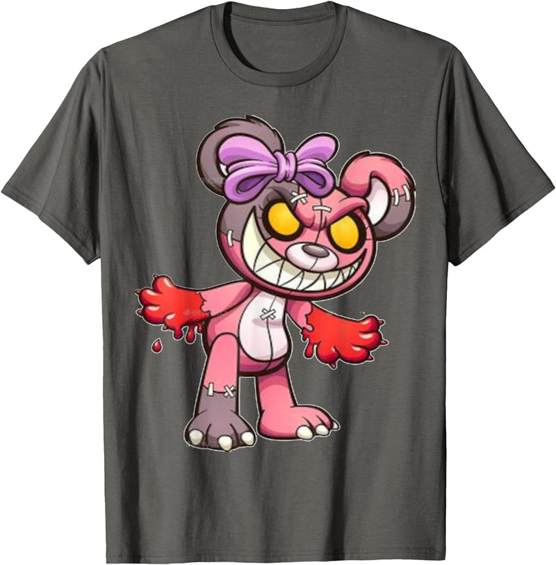 Teddybär Bad and Cute Teddy Bear T-Shirt - Asphalt Grey