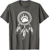 Indigenous Native American For Men Traditional Dreamcatcher Women Bear Native American T-Shirt - Asphalt Grey