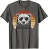 Polar Bear Retro Sunset Vintage Prints Co Polar Bear Retro Sunset Animal Lover Vintage Cool Owner T-Shirt - Asphalt Grey
