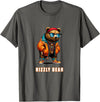 The Rizzly Grizzly Rizzly Bear Cool Grizzly Bear Wearing Sunglasses Rizz Slang T-Shirt - Asphalt Grey