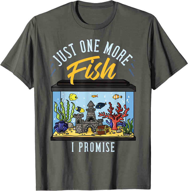 Fish Tank Aquarium Keeper Gifts Fish Tank Aquarium Gift Saltwater Aquascaping T-Shirt - Asphalt Grey
