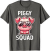 Pig Lovers Apparel and Home Decor Shop Funny Pig Wearing Sunglasses Piggy Squad Farm Farmer T-Shirt - Asphalt Grey