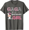 Cow Birthday Cow Lover Gifts For Family Men Woman Gaga of The Birthday Girl Farm Cow Grandma Matching Family T-Shirt -