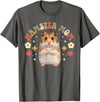 Hamster Mom Groovy Hamster Mama Hamster Owner Hamster Lover T-Shirt - Asphalt Grey