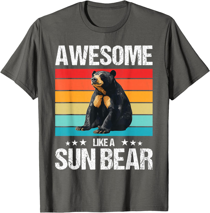 Sun Bears Sun Bear Lovers Shop Awesome like a Sun Bear. Sun Bears Sun Bear T-Shirt - Asphalt Grey