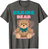TheNiftyStitches CLAIRE Bear T-Shirt - Women's Black Cartoon Bear T-Shirt - Small - Short Sleeve - Classic Fit - All Seasons - Asphalt Grey