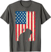 Christmas Patriotic Guinea Pig Animal 4th of July US American Flag Women Kids Men T-Shirt - Asphalt Grey